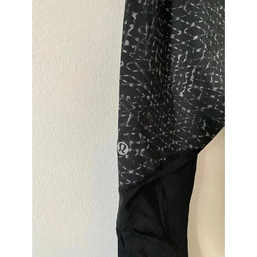Lululemon Leggings Women’s 10 Black Mesh Crop